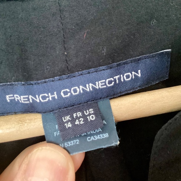 French Connection Floral Embroidery Long Sleeve Open Front jacket Black Size 10 - Picture 6 of 16